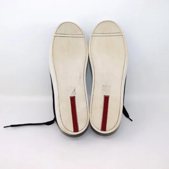 Prada 41 Black Sneaker Mesh Knit Fabric 3E6187 - Picture 12 of 12